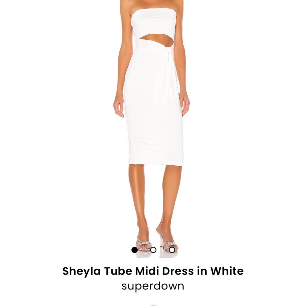 Superdown Sheyla Tube Midi Dress in White